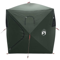 Produktbild för Jaktält med tak Armégrön 143 x 143 x 165 cm Polyester och Stål