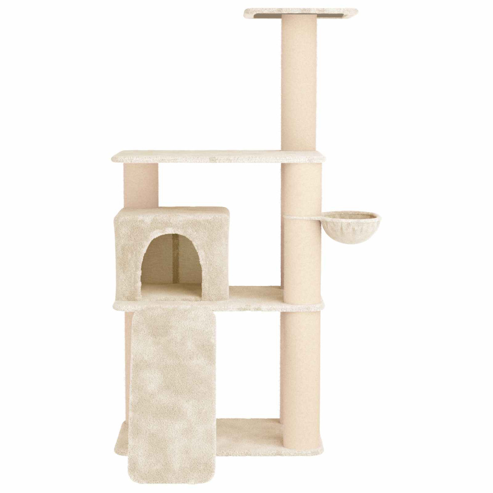 Produktbild för Kattträd med sisal klöspelare Gräddvit 173 cm