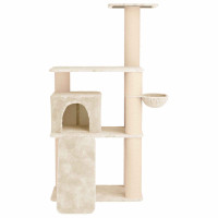 Produktbild för Kattträd med sisal klöspelare Gräddvit 173 cm