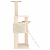 Produktbild för Kattträd med sisal klöspelare Gräddvit 173 cm