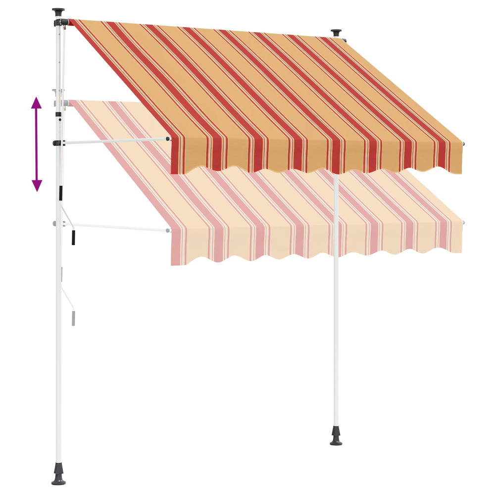 Produktbild för Manuell Utdragbar Markis Flerfärgsdesign 150 x 115 x 300 cm