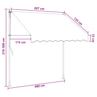 Produktbild för Manuell Utdragbar Markis Flerfärgsdesign 400 x 115 x 300 cm
