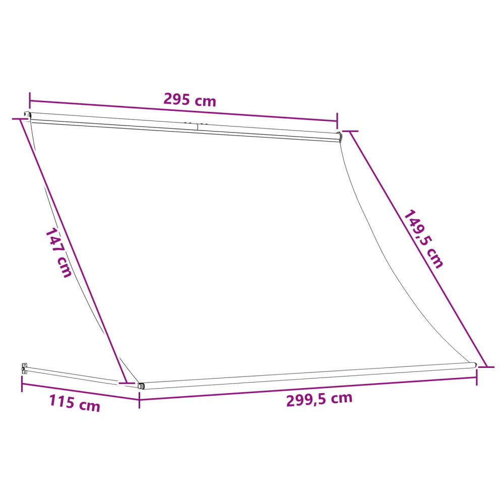 Produktbild för Markis Flerfärgsdesign 300 x 150 cm