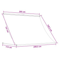Produktbild för Markis Flerfärgsdesign 300 x 150 cm