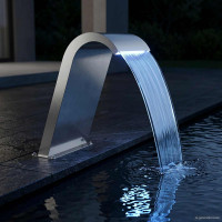 Produktbild för Pool Fontän Silver 47 x 31 x 60 cm Rostfritt stål