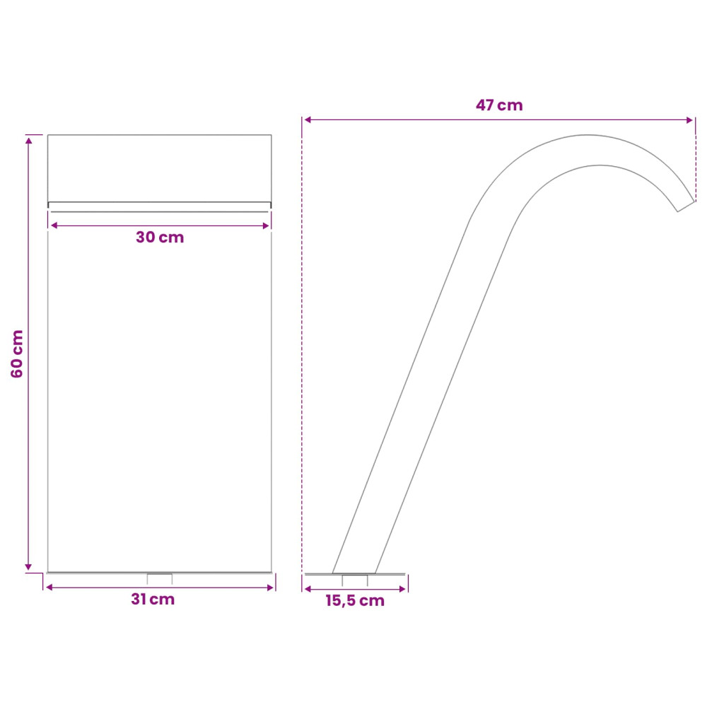 Produktbild för Pool Fontän Silver 47 x 31 x 60 cm Rostfritt stål
