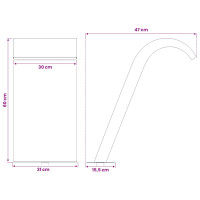 Produktbild för Pool Fontän Silver 47 x 31 x 60 cm Rostfritt stål