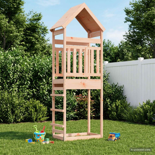 vidaXL Utomhus Lek Torn Naturfärg 53 x 85 x 264 cm Massiv Douglas-trä