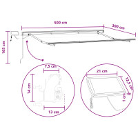 Produktbild för Utdragbar markis Taupe 500 × 300 cm Duk och Aluminium