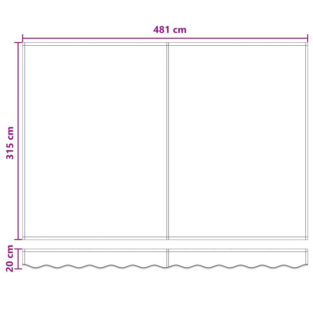 Produktbild för Utdragbar markis Taupe 500 × 300 cm Duk och Aluminium