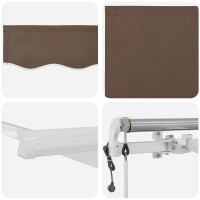 Produktbild för Markis tyg Taupe 500 × 300 cm Polyester