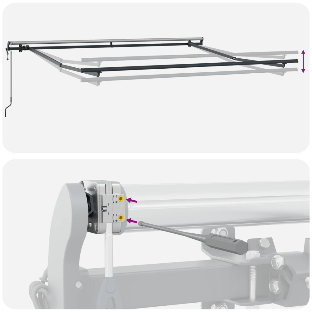 Produktbild för Utdragbar markis Taupe 500 × 300 cm Duk och Aluminium