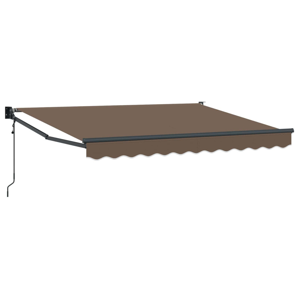 Produktbild för Markis Taupe 5 x 3 m Polyester och metall