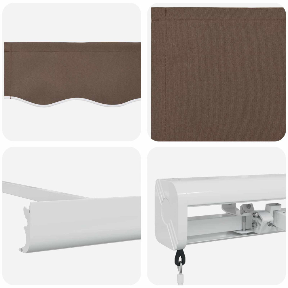 Produktbild för Utdragbar markis Taupe 500 × 300 cm Canvas och Aluminium