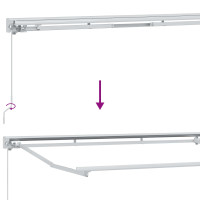 Produktbild för Manuell markisram med LED-lampor Taupe 5 x 3 m