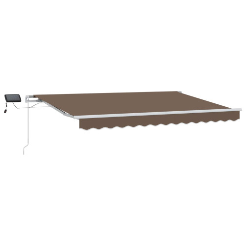 vidaXL Utdragbar markis Taupe 600 × 350 cm Duk och Aluminium
