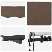 Produktbild för Utdragbar markis Taupe 600 × 350 cm Duk och Aluminium