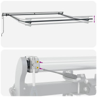 Produktbild för Utdragbar markis Taupe 600 × 350 cm Duk och Aluminium