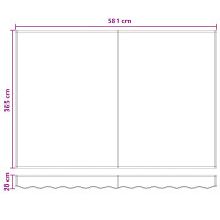 Produktbild för Markis tyg Taupe 600 × 350 cm Polyester