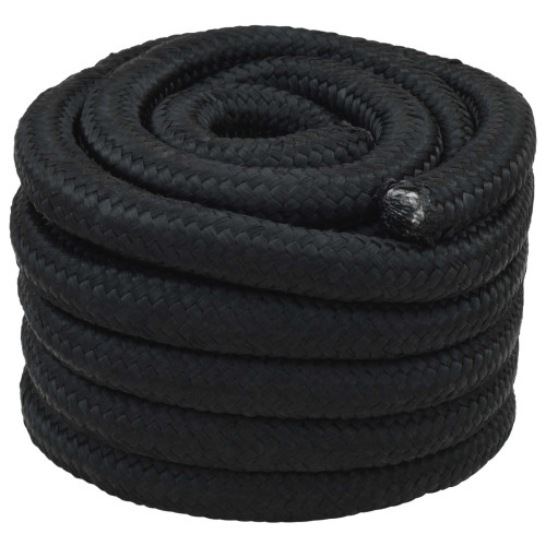 vidaXL Båtsnöre 25 m 5 Svart PP