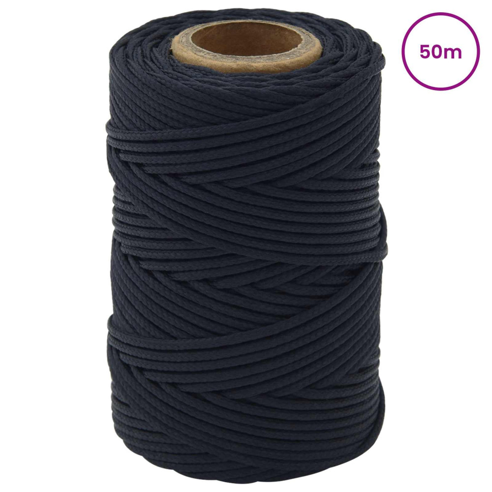 Produktbild för Båtsnöre Kungsblå 50 m Polyester