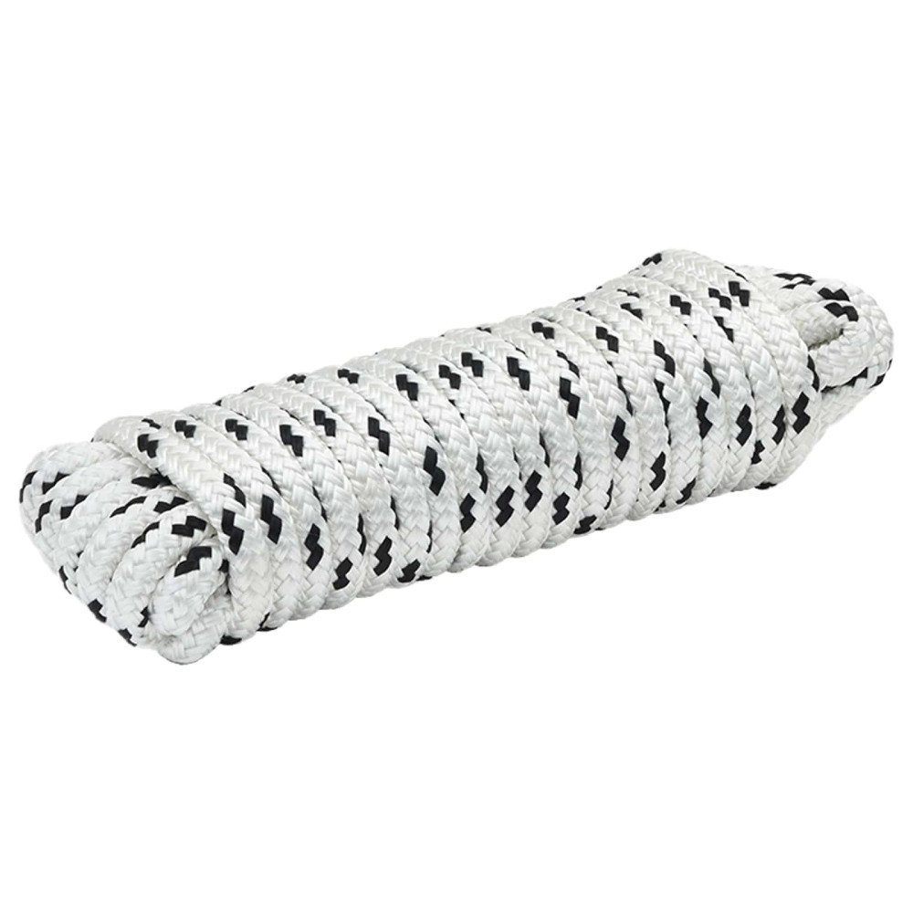 Produktbild för Båtsnöre 6 m 1.4 Vit och svart Polyester