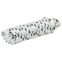 Produktbild för Båtsnöre 6 m 1.4 Vit och svart Polyester