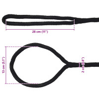 Produktbild för Båtsnöre 6 m 2 Svart Polyester
