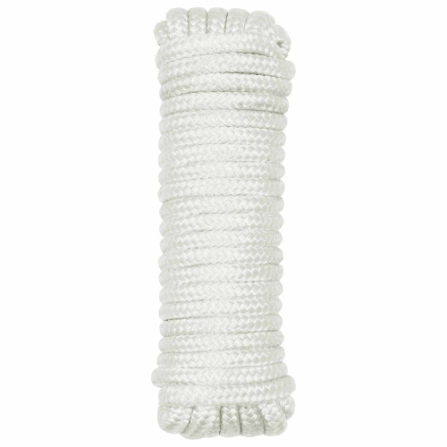 vidaXL Båtsnöre 9 m 1.2 Vit Polyester