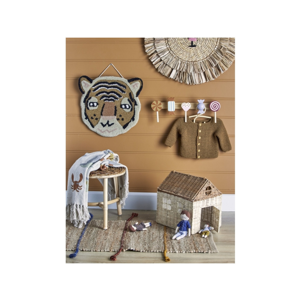 Produktbild för BLOOMINGVILLE MINI Rudy hatthylla, flerfärgad, FSC®100%, MDF