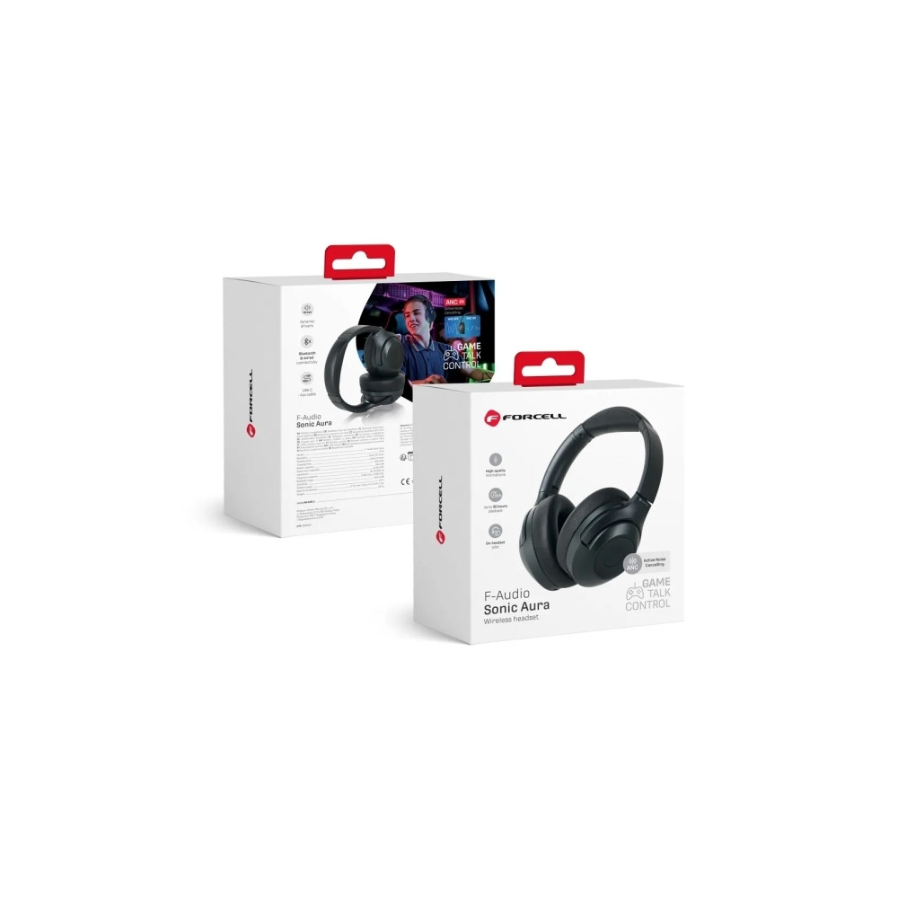Produktbild för FORCELL F-AUDIO Sonic Aura trådlösa bluetooth-hörlurar med A...