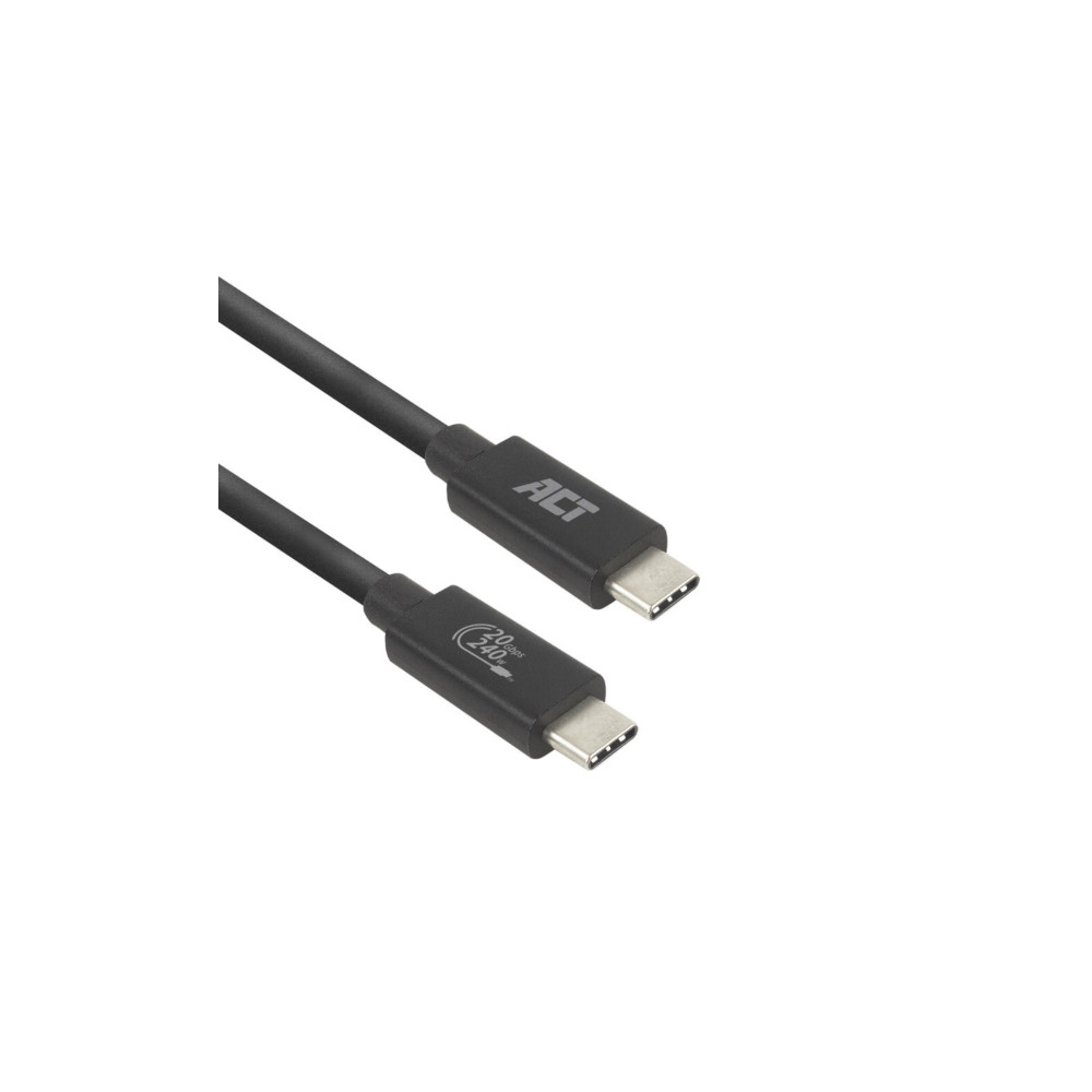 Produktbild för ACT USB4 20Gbps 240W USB Type-C-kabel USB-IF-certifierat 2 m...