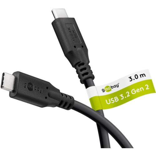 Goobay goobay - USB typ C-kabel - 24 pin USB-C till 24 pin USB-C - 3 m