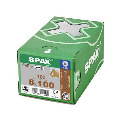 Spax SPAX 251010601005 Tallerkenskruer 6 mm 100 mm T-profil Stål...