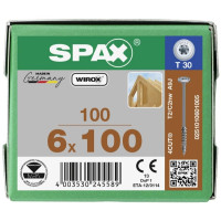 Produktbild för SPAX 251010601005 Tallerkenskruer 6 mm 100 mm T-profil Stål...