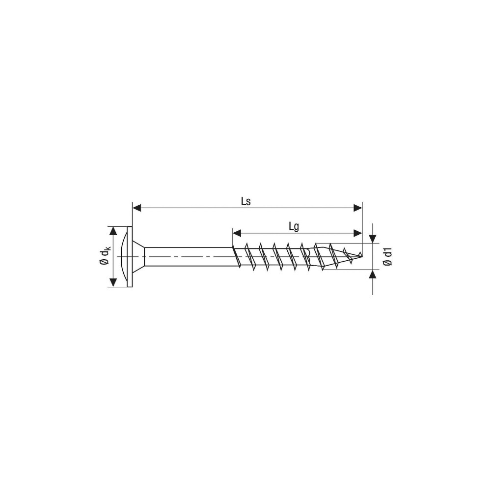Produktbild för SPAX 251010601005 Tallerkenskruer 6 mm 100 mm T-profil Stål...