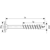 Produktbild för SPAX 251010601005 Tallerkenskruer 6 mm 100 mm T-profil Stål...