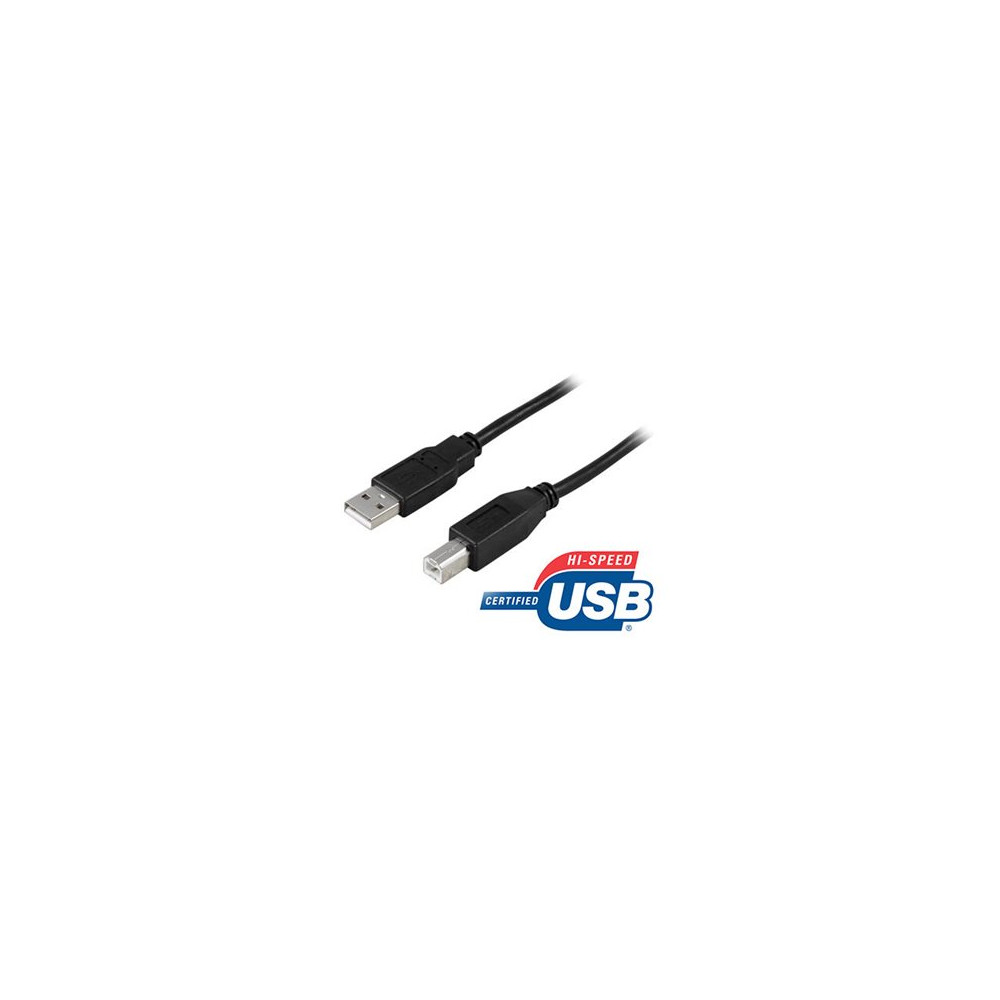 Produktbild för DELTACO USB-230S - USB-kabel - USB till USB typ B - 3 m