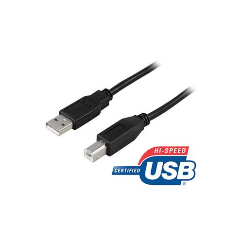Deltaco DELTACO USB-230S - USB-kabel - USB till USB typ B - 3 m