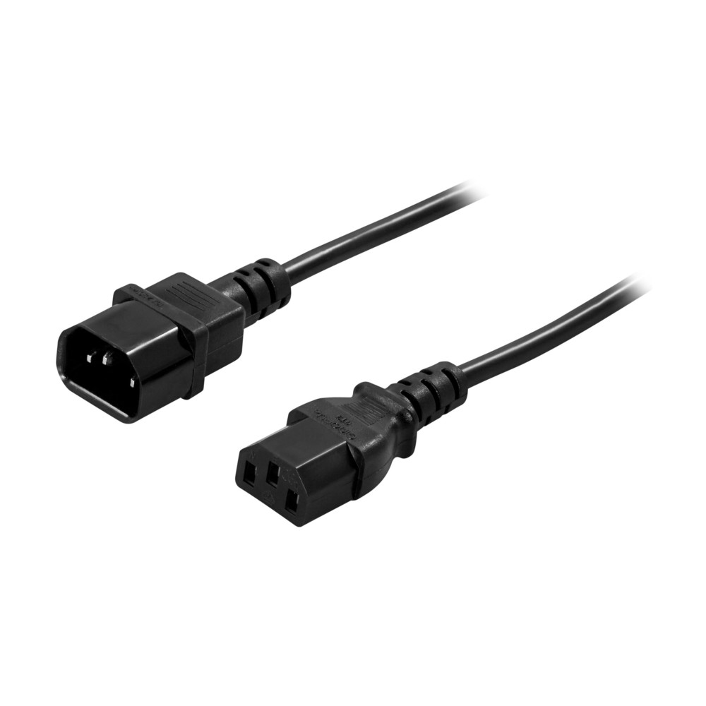 Produktbild för DELTACO DEL-112-50 - förlängningskabel för ström - IEC 60320 C14 till power IEC 60320 C13 - 50 cm