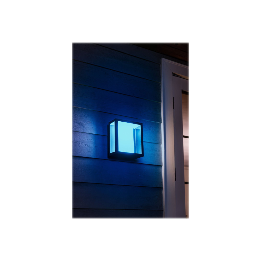 Produktbild för Philips Hue Impress - vägglampa - LED-glödlampa - 8 W - 16 miljoner färger - svart