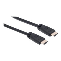 Produktbild för Manhattan HDMI Cable with Ethernet (CL3 rated, suitable for In-Wall use), 4K@60Hz (Premium High Speed), 8m, Male to Male, Black, Ultra HD 4k x 2k, In-Wall rated, Fully Shielded, Gold Plated Contacts, Lifetime Warranty, Polybag - HDMI-kabel med Ethernet - 