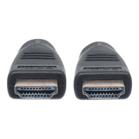 Produktbild för Manhattan HDMI Cable with Ethernet (CL3 rated, suitable for In-Wall use), 4K@60Hz (Premium High Speed), 8m, Male to Male, Black, Ultra HD 4k x 2k, In-Wall rated, Fully Shielded, Gold Plated Contacts, Lifetime Warranty, Polybag - HDMI-kabel med Ethernet - 