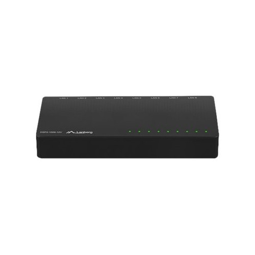 LANBERG Lanberg DSP2-1008-12V - switch - 8 portar - ohanterad
