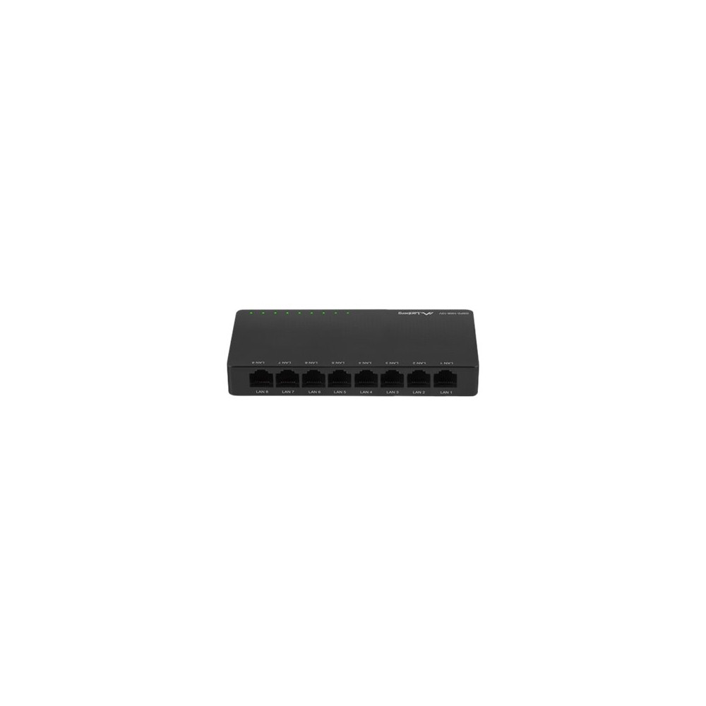 Produktbild för Lanberg DSP2-1008-12V - switch - 8 portar - ohanterad