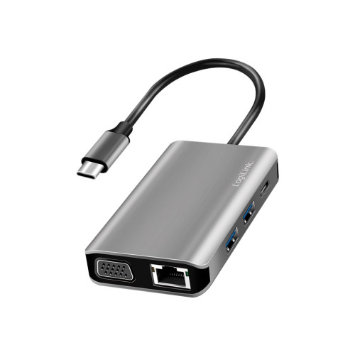2direct LogiLink - dockningsstation - USB-C 3.2 Gen 1 - VGA, HDMI - 1GbE
