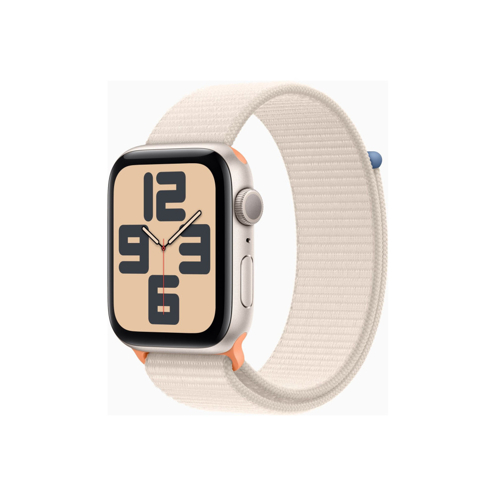 Produktbild för Apple Watch SE (GPS) 2a generation - stjärnljusaluminium - smart klocka med sportögla - starlight - 32 GB