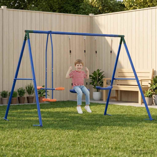 vidaXL Utegunga set Flerfärgsdesign 263 x 185 x 185 cm Stål och PE