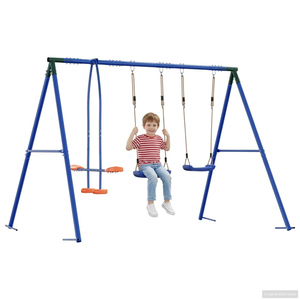 Produktbild för Utegunga set Flerfärgsdesign 263 x 185 x 185 cm Stål och PE