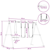 Produktbild för Utegunga set Flerfärgsdesign 263 x 185 x 185 cm Stål och PE